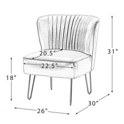 Christiano Camel Comfy Side Chair with Metal Base (Set of 2) by JAYDEN CREATION -JAYDEN CREATION Sales camel jayden creation accent chairs chm0196 camel s2 76 1000