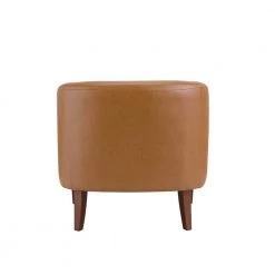 Liz Camel Vegan Leather Barrel Chair with Wooden Legs (Set of 2) by JAYDEN CREATION 12 Liz Camel Vegan Leather Barrel Chair with Wooden Legs (Set of 2) by JAYDEN CREATION -JAYDEN CREATION Sales camel jayden creation accent chairs chm0585 camel s2 66 1000