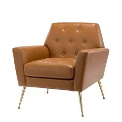 Ilioneus Camel Armchair with Metal Legs by JAYDEN CREATION