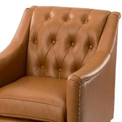 Lapithae Camel Armchair with Nailhead Trim (Set of 2) by JAYDEN CREATION -JAYDEN CREATION Sales camel jayden creation accent chairs chwh0516 camel s2 1f 1000