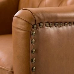 Lapithae Camel Armchair with Nailhead Trim (Set of 2) by JAYDEN CREATION -JAYDEN CREATION Sales camel jayden creation accent chairs chwh0516 camel s2 44 1000