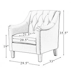 Lapithae Camel Armchair with Nailhead Trim (Set of 2) by JAYDEN CREATION -JAYDEN CREATION Sales camel jayden creation accent chairs chwh0516 camel s2 76 1000