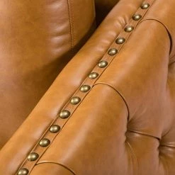 P1 a cido Camel Club Chair with Nailhead Trim (Set of 2) by JAYDEN CREATION -JAYDEN CREATION Sales camel jayden creation accent chairs chxr0291 camel s2 44 1000