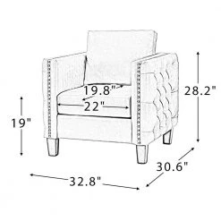 P1 a cido Camel Club Chair with Nailhead Trim (Set of 2) by JAYDEN CREATION -JAYDEN CREATION Sales camel jayden creation accent chairs chxr0291 camel s2 76 1000
