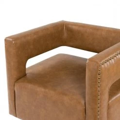 Ferrero Camel Swivel Barrel Chair with Metal Base (Set of 2) by JAYDEN CREATION 14 Ferrero Camel Swivel Barrel Chair with Metal Base (Set of 2) by JAYDEN CREATION -JAYDEN CREATION Sales camel jayden creation dining chairs chm0444 camel s2 4f 1000