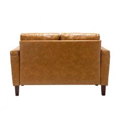 Mael 53 in. Camel Loveseat with Nailhead Trim by JAYDEN CREATION -JAYDEN CREATION Sales camel jayden creation loveseats sfhq0333 camel 66 1000