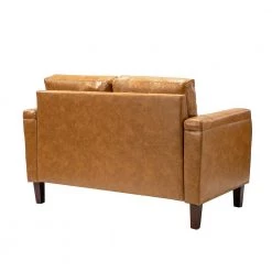 Mael 53 in. Camel Loveseat with Nailhead Trim by JAYDEN CREATION -JAYDEN CREATION Sales camel jayden creation loveseats sfhq0333 camel c3 1000