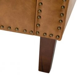 Mael 53 in. Camel Loveseat with Nailhead Trim by JAYDEN CREATION -JAYDEN CREATION Sales camel jayden creation loveseats sfhq0333 camel fa 1000