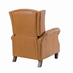 Cilla Genuine Leather Camel Manual Recliner with Wooden Legs by JAYDEN CREATION -JAYDEN CREATION Sales camel jayden creation recliners rcxa0464 camel c3 1000
