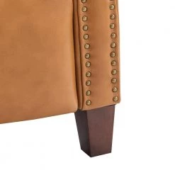 Coeus Genuine Leather Camel Manual Recliner with Nailhead Trims by JAYDEN CREATION -JAYDEN CREATION Sales camel jayden creation recliners rcxa0465 camel fa 1000