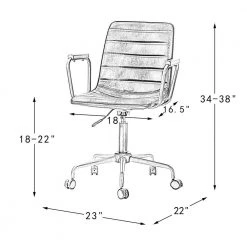 Saale Cognac PU Faux Leather Office Task Chair with Silver Base by JAYDEN CREATION -JAYDEN CREATION Sales cognac jayden creation task chairs hofww0087 cognac 76 1000
