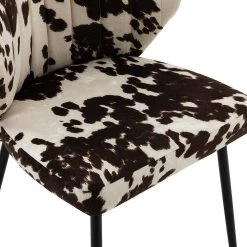 Diana Cowhide Side Chair with Metal Legs by JAYDEN CREATION -JAYDEN CREATION Sales cowhide jayden creation accent chairs chm0423 cowhide 1f 1000