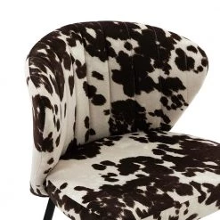 Diana Cowhide Side Chair with Metal Legs by JAYDEN CREATION -JAYDEN CREATION Sales cowhide jayden creation accent chairs chm0423 cowhide 4f 1000