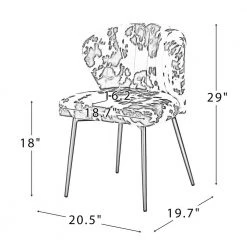 Diana Cowhide Side Chair with Metal Legs by JAYDEN CREATION -JAYDEN CREATION Sales cowhide jayden creation accent chairs chm0423 cowhide 76 1000