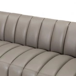 Pachynus 83" Genuine Leather Dove Sofa with Channel-tufted-A+B by JAYDEN CREATION -JAYDEN CREATION Sales dove jayden creation sofas couches sflb0481 dove a b 1f 1000