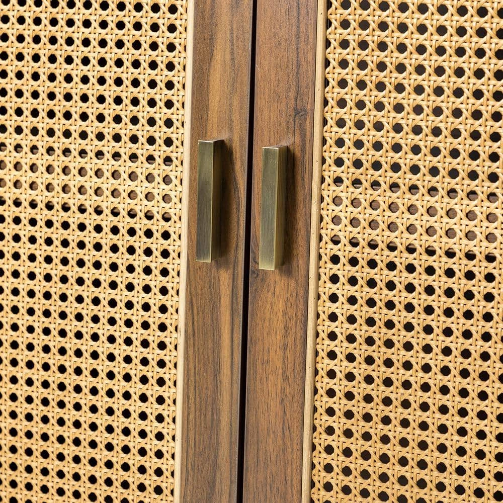 Ezio Espresso 3-Door Accent Cabinet with Rattan by JAYDEN CREATION 7 Ezio Espresso 3-Door Accent Cabinet with Rattan by JAYDEN CREATION - Image 7