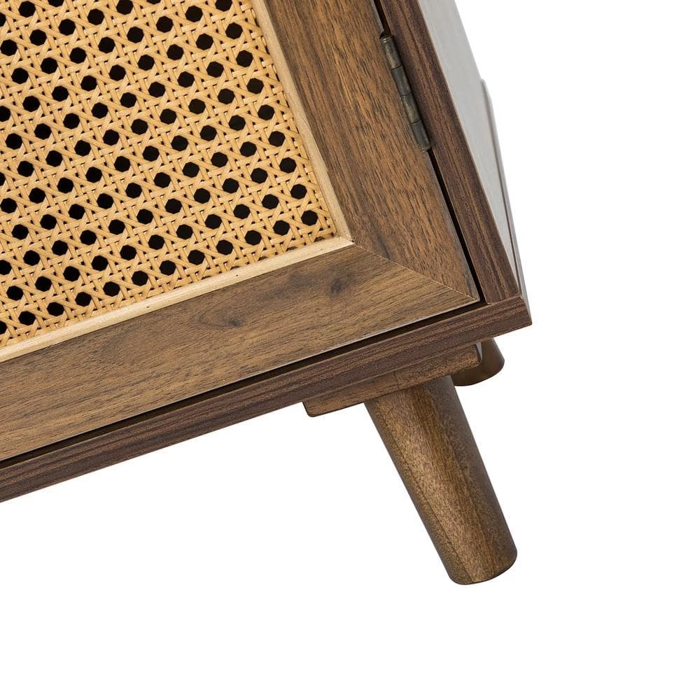 Ezio Espresso 3-Door Accent Cabinet with Rattan by JAYDEN CREATION 8 Ezio Espresso 3-Door Accent Cabinet with Rattan by JAYDEN CREATION - Image 8