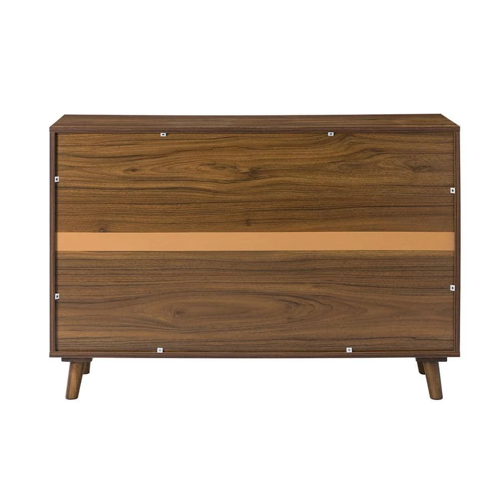 Ezio Espresso 3-Door Accent Cabinet with Rattan by JAYDEN CREATION 3 Ezio Espresso 3-Door Accent Cabinet with Rattan by JAYDEN CREATION - Image 3