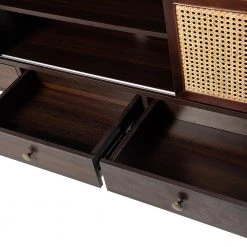 Cao 57 in Espresso TV Stand for TVs up to 65 in. Corn with Shelf by JAYDEN CREATION -JAYDEN CREATION Sales espresso jayden creation tv stands hzstvs0249 espresso 44 1000