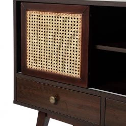 Cao 57 in Espresso TV Stand for TVs up to 65 in. Corn with Shelf by JAYDEN CREATION -JAYDEN CREATION Sales espresso jayden creation tv stands hzstvs0249 espresso 4f 1000