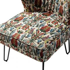 Dionisio Floral Upholstery Side Chair with Floral Pattern Set of 2 by JAYDEN CREATION -JAYDEN CREATION Sales floral jayden creation accent chairs chm0173 floral s2 4f 1000