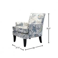 Herrera Blue and Yellow Nailhead Trim Arm Chair by JAYDEN CREATION -JAYDEN CREATION Sales floral jayden creation accent chairs chs18393 1 40 1000