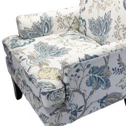 Herrera Blue and Yellow Nailhead Trim Arm Chair by JAYDEN CREATION -JAYDEN CREATION Sales floral jayden creation accent chairs chs18393 1 4f 1000