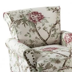 Auria Floral Arm Chair with Nailhead Trim by JAYDEN CREATION 16 Auria Floral Arm Chair with Nailhead Trim by JAYDEN CREATION -JAYDEN CREATION Sales floral jayden creation accent chairs chws0213 floral 44 1000
