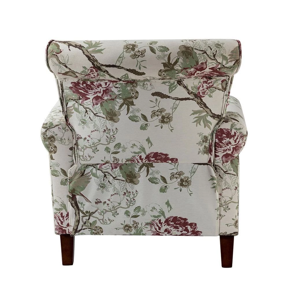 Auria Floral Arm Chair with Nailhead Trim by JAYDEN CREATION 3 Auria Floral Arm Chair with Nailhead Trim by JAYDEN CREATION - Image 3