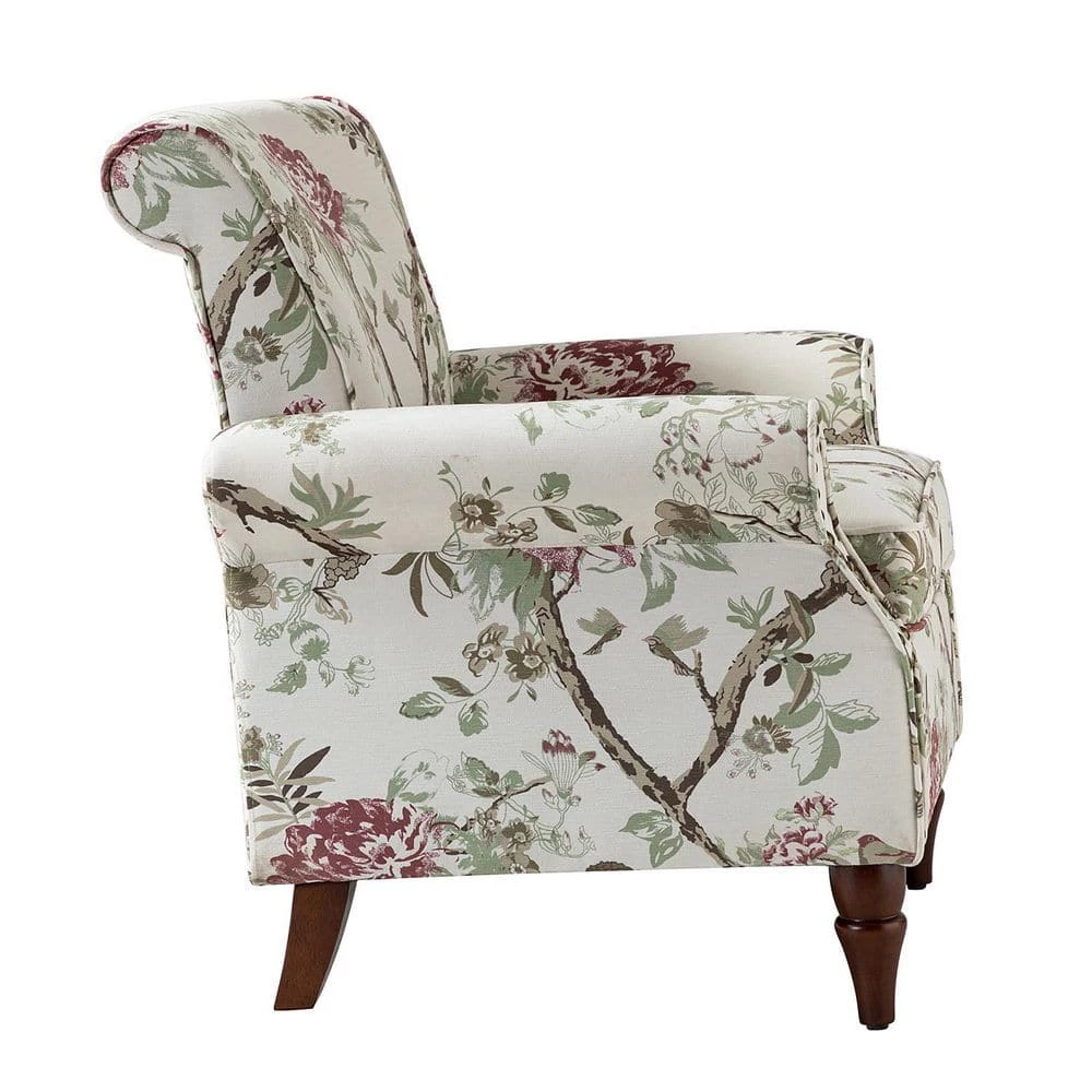Auria Floral Arm Chair with Nailhead Trim by JAYDEN CREATION 2 Auria Floral Arm Chair with Nailhead Trim by JAYDEN CREATION - Image 2