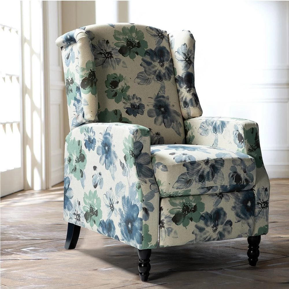 Celia Floral Wing Back Manual Recliner by JAYDEN CREATION 10 Celia Floral Wing Back Manual Recliner by JAYDEN CREATION - Image 10