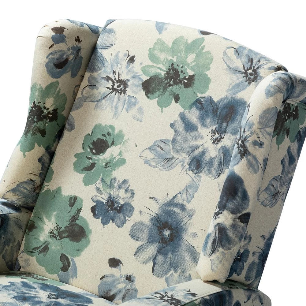 Celia Floral Wing Back Manual Recliner by JAYDEN CREATION 5 Celia Floral Wing Back Manual Recliner by JAYDEN CREATION - Image 5