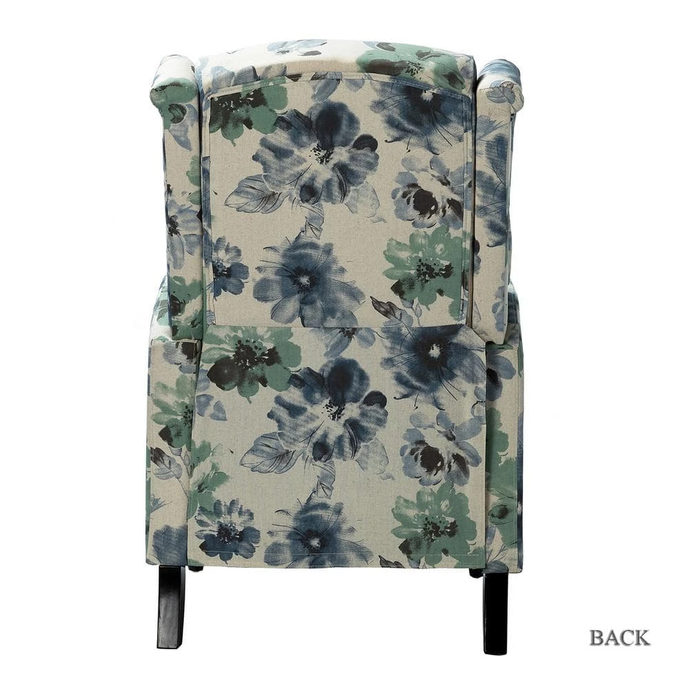 Celia Floral Wing Back Manual Recliner by JAYDEN CREATION 3 Celia Floral Wing Back Manual Recliner by JAYDEN CREATION - Image 3