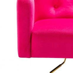 Luciana 41.7 in. Fuchsia Swivel Adjustable Height Bar Stool with Arms (Set of 2) by JAYDEN CREATION -JAYDEN CREATION Sales fuchsia jayden creation bar stools bsm0371 fuchsia 44 1000