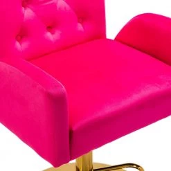 Luciana 41.7 in. Fuchsia Swivel Adjustable Height Bar Stool with Arms (Set of 2) by JAYDEN CREATION -JAYDEN CREATION Sales fuchsia jayden creation bar stools bsm0371 fuchsia 4f 1000