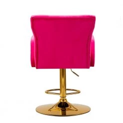 Luciana 41.7 in. Fuchsia Swivel Adjustable Height Bar Stool with Arms (Set of 2) by JAYDEN CREATION -JAYDEN CREATION Sales fuchsia jayden creation bar stools bsm0371 fuchsia 66 1000