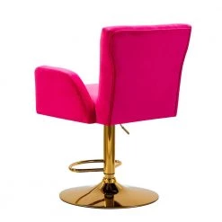 Luciana 41.7 in. Fuchsia Swivel Adjustable Height Bar Stool with Arms (Set of 2) by JAYDEN CREATION -JAYDEN CREATION Sales fuchsia jayden creation bar stools bsm0371 fuchsia c3 1000
