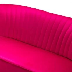 Alonzo 45 in. Contemporary Tufted Back Fuchsia 2-Seats Loveseat with U-Shaped Legs by JAYDEN CREATION -JAYDEN CREATION Sales fuchsia jayden creation loveseats sfm0327 fuchsia 1f 1000