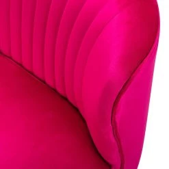 Alonzo 45 in. Contemporary Tufted Back Fuchsia 2-Seats Loveseat with U-Shaped Legs by JAYDEN CREATION -JAYDEN CREATION Sales fuchsia jayden creation loveseats sfm0327 fuchsia 44 1000