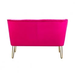 Alonzo 45 in. Contemporary Tufted Back Fuchsia 2-Seats Loveseat with U-Shaped Legs by JAYDEN CREATION -JAYDEN CREATION Sales fuchsia jayden creation loveseats sfm0327 fuchsia 66 1000
