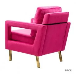 Anika Golden Base Fushia Comfy Arm Chair (Set of 2) by JAYDEN CREATION 13 Anika Golden Base Fushia Comfy Arm Chair (Set of 2) by JAYDEN CREATION -JAYDEN CREATION Sales fushia jayden creation accent chairs chm0014 fushia s2 c3 1000