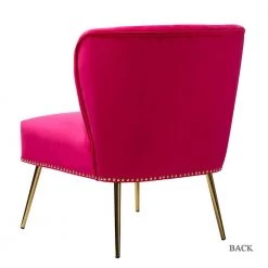 Basilio Fushia Accent Chair with Nailhead Trim by JAYDEN CREATION -JAYDEN CREATION Sales fushia jayden creation accent chairs chm0106 fushia c3 1000