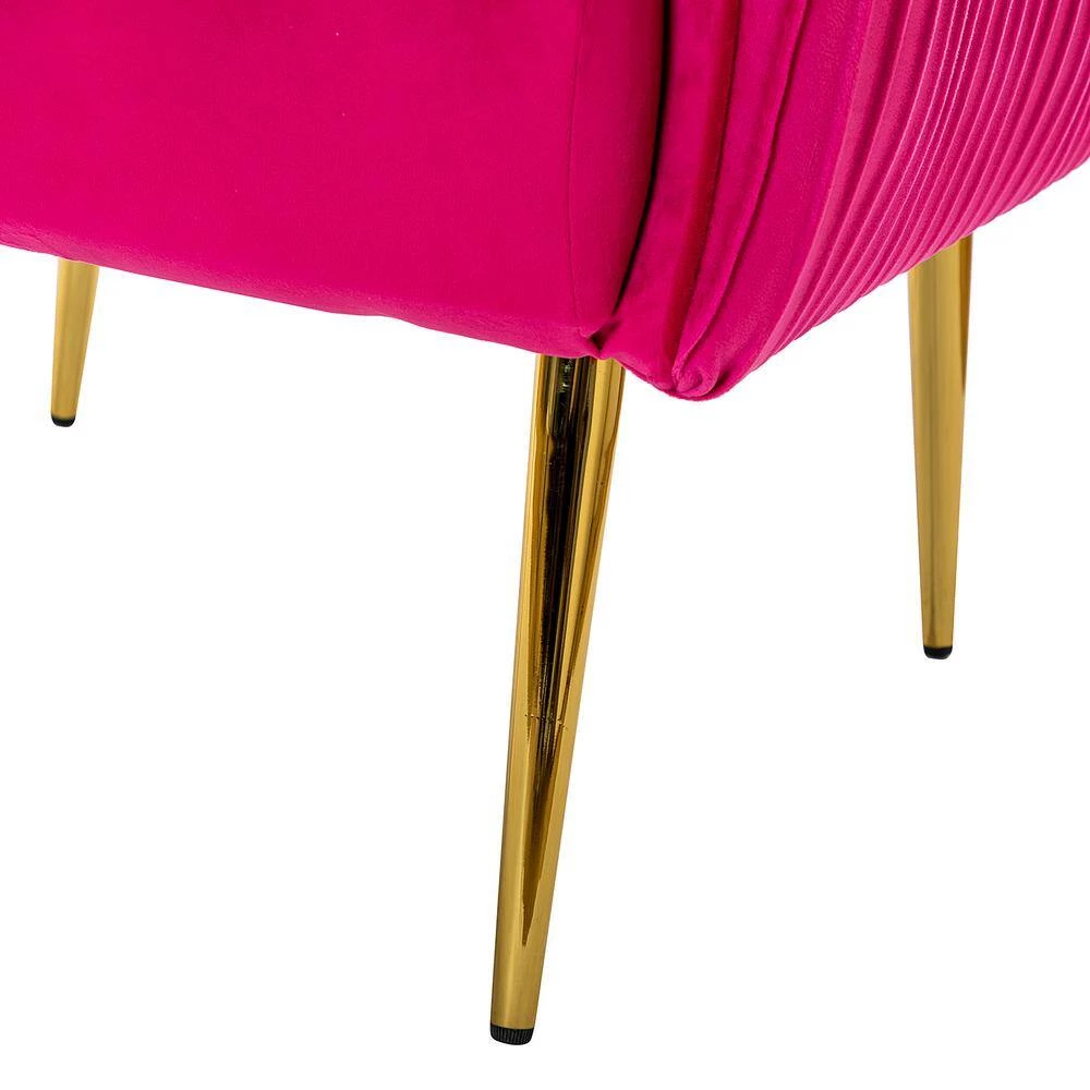 Juliis Fushia Barrel Chair with Metal Legs by JAYDEN CREATION 8 Juliis Fushia Barrel Chair with Metal Legs by JAYDEN CREATION - Image 8