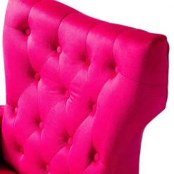 Brion Fushia Accent Wingback Chair with Button Tufted Back (Set of 2) by JAYDEN CREATION -JAYDEN CREATION Sales fushia jayden creation accent chairs chwh0116 fushia s2 44 1000