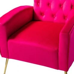 Brion Fushia Accent Wingback Chair with Button Tufted Back (Set of 2) by JAYDEN CREATION -JAYDEN CREATION Sales fushia jayden creation accent chairs chwh0116 fushia s2 4f 1000