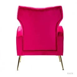 Brion Fushia Accent Wingback Chair with Button Tufted Back (Set of 2) by JAYDEN CREATION -JAYDEN CREATION Sales fushia jayden creation accent chairs chwh0116 fushia s2 66 1000