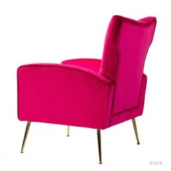 Brion Fushia Accent Wingback Chair with Button Tufted Back (Set of 2) by JAYDEN CREATION -JAYDEN CREATION Sales fushia jayden creation accent chairs chwh0116 fushia s2 c3 1000