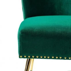 Basilio Green Accent Chair with Nailhead Trim (Set of 2) by JAYDEN CREATION -JAYDEN CREATION Sales green jayden creation accent chairs chm0106 green s2 44 1000