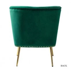 Basilio Green Accent Chair with Nailhead Trim (Set of 2) by JAYDEN CREATION -JAYDEN CREATION Sales green jayden creation accent chairs chm0106 green s2 66 1000