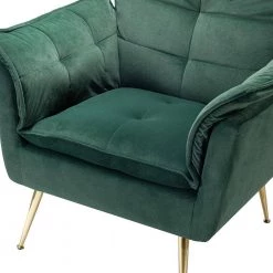 Mδ Nico Contemporary and Classic Green Armchair with Metal Legs by JAYDEN CREATION -JAYDEN CREATION Sales green jayden creation accent chairs chwh0284 green 4f 1000